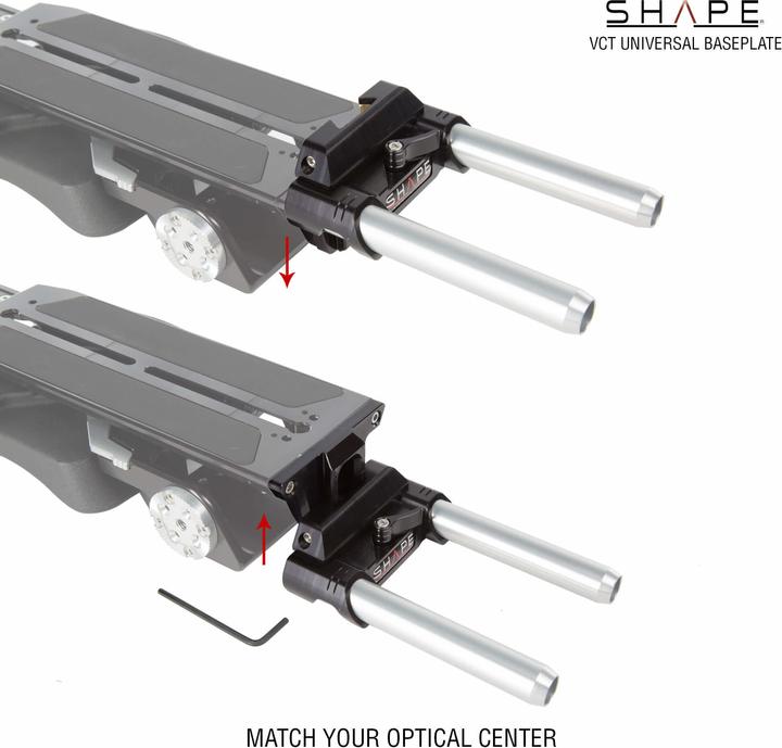 Actual product image Shape BP10 - Revolt VCT Universal Baseplate With Camera Shoulder Mount