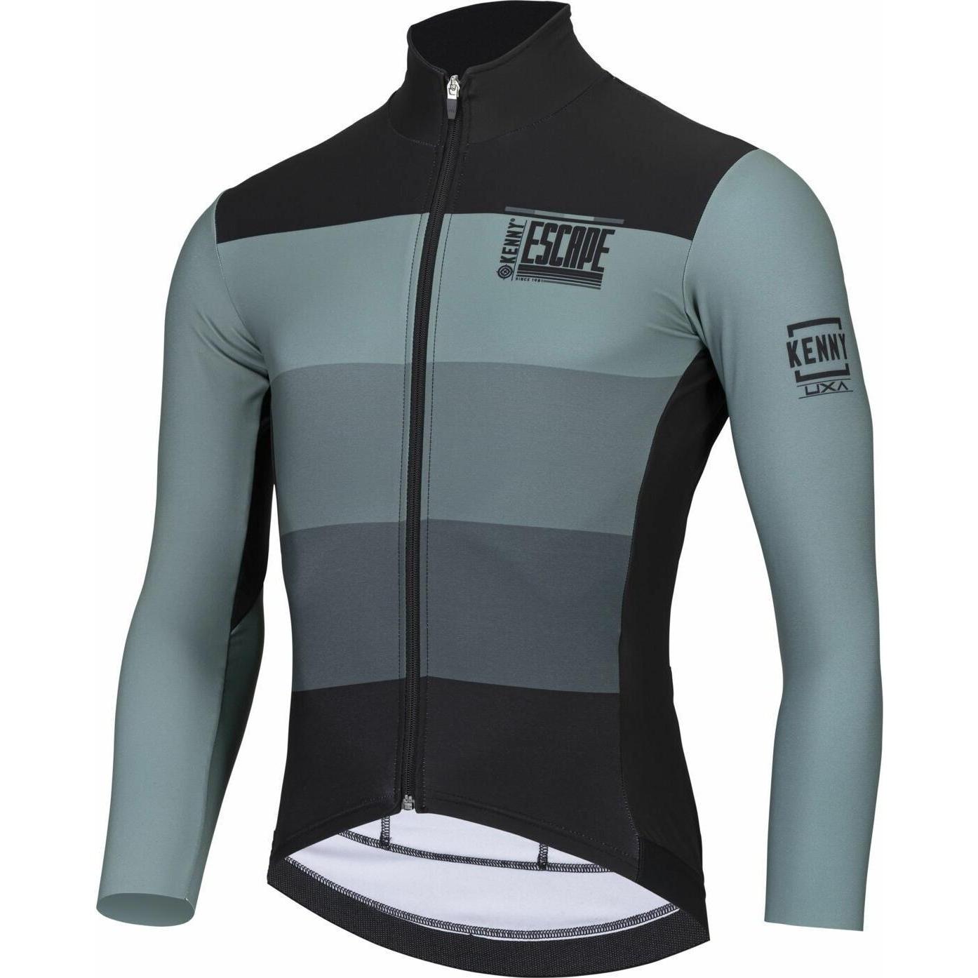 Thumbnail - Kenny, Herren, Velotrikot, langarmhirt ecape (S), Grün, S