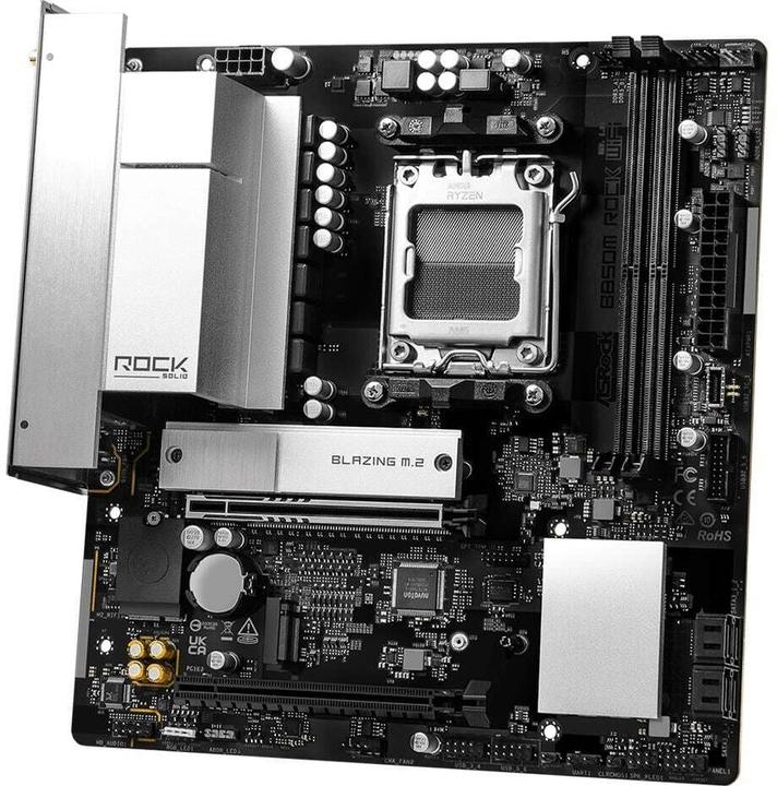 Productafbeelding AsRock MB AMD AM5 B850M Rock WiFi 6 (AM5, AMD B850, mATX)