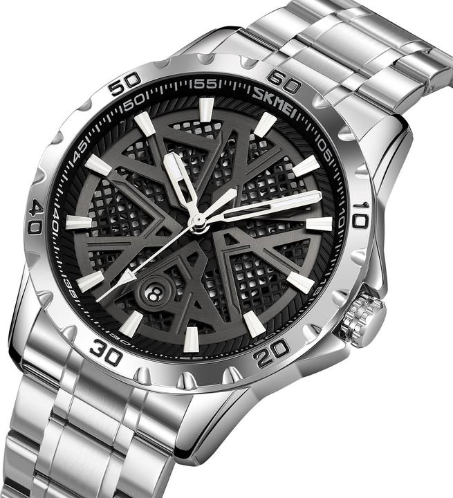 Image du produit Skmei 9337SIBK Herrenuhr + BOX (Montre analogique, 43 mm)