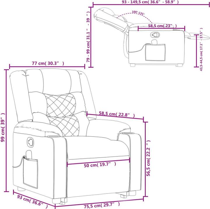 Actual product image VidaXL Massage-Relaxsessel