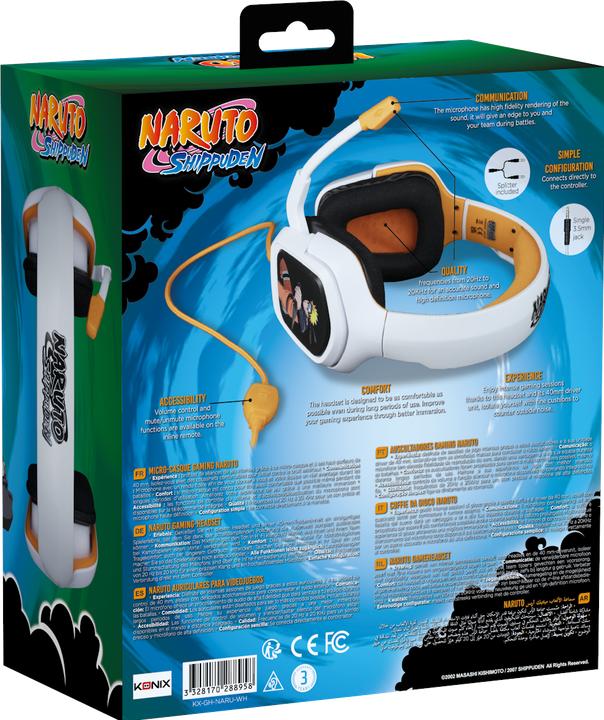 Actual product image Konix Naruto headset - white (Cable)