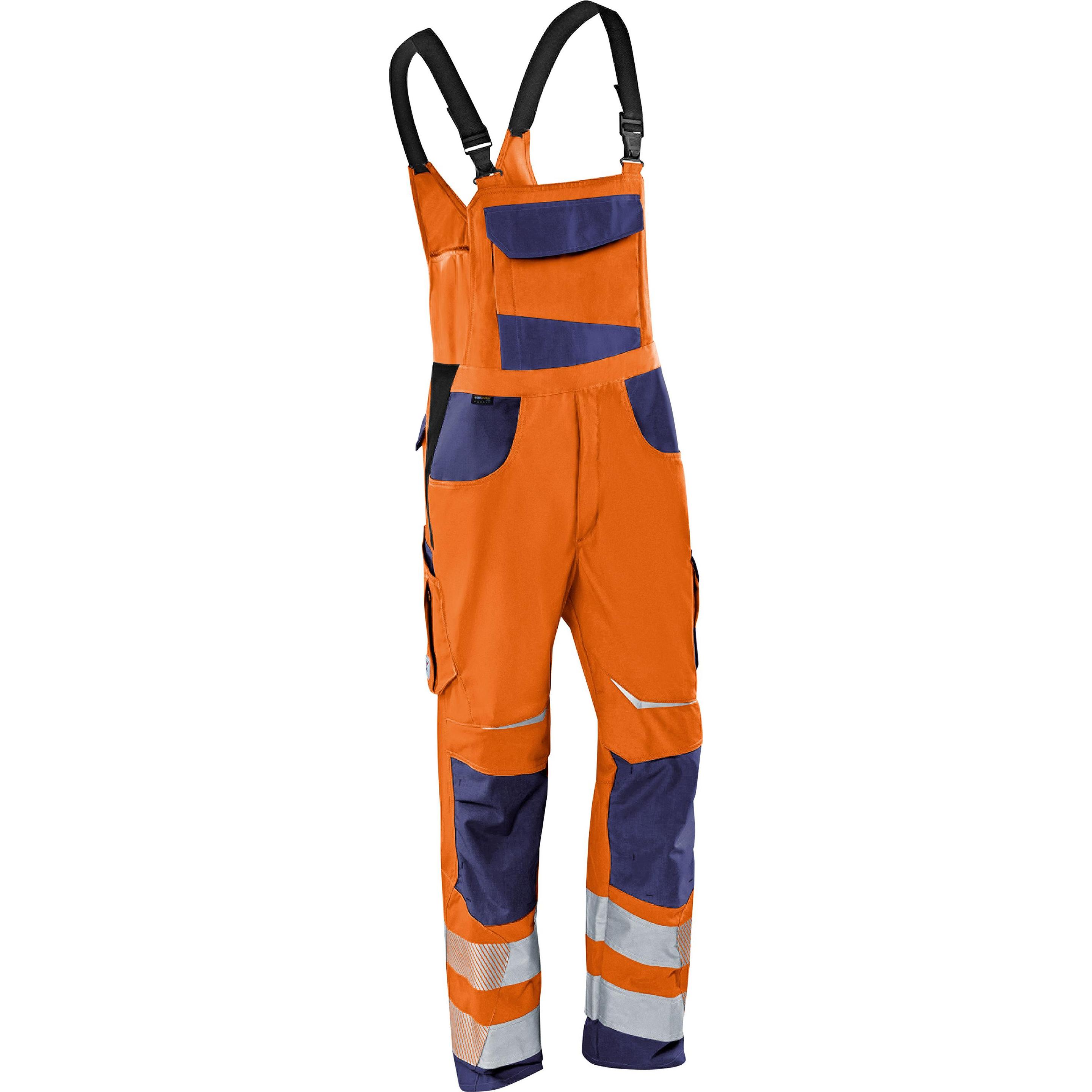 Kübler, Arbeitshose, Latzhose REFLECTIQ PSA 2 warnorange/dunkelblau Form 3207 Grösse 27K (27)