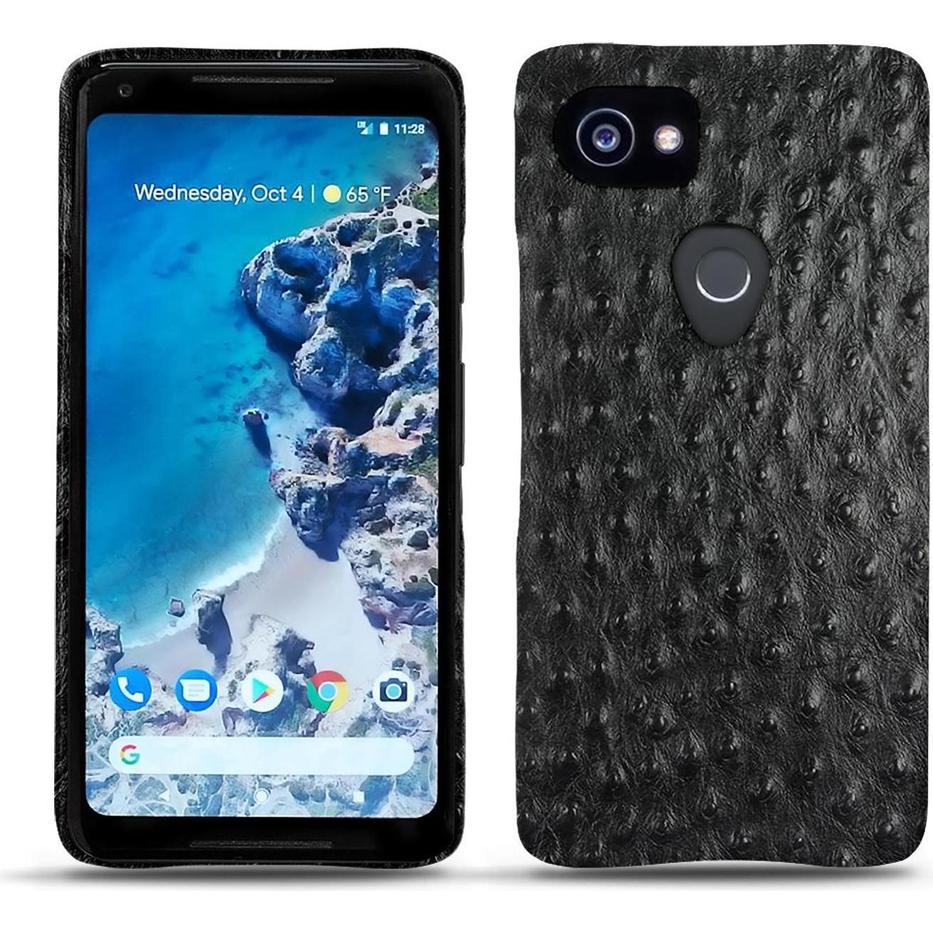 Noreve Lederschutzhülle (Google Pixel 2 XL), Smartphone Hülle, Schwarz