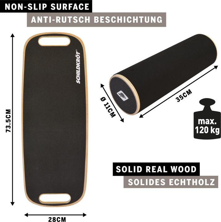 Actual product image Schildkröt Balance Board Wood 74x28cm on Roll