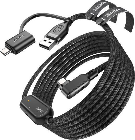 AMVR Meta Quest 3 / 3S VR Link Kabel mit 36W Ladeleistung & USB-A-auf-C Adapter