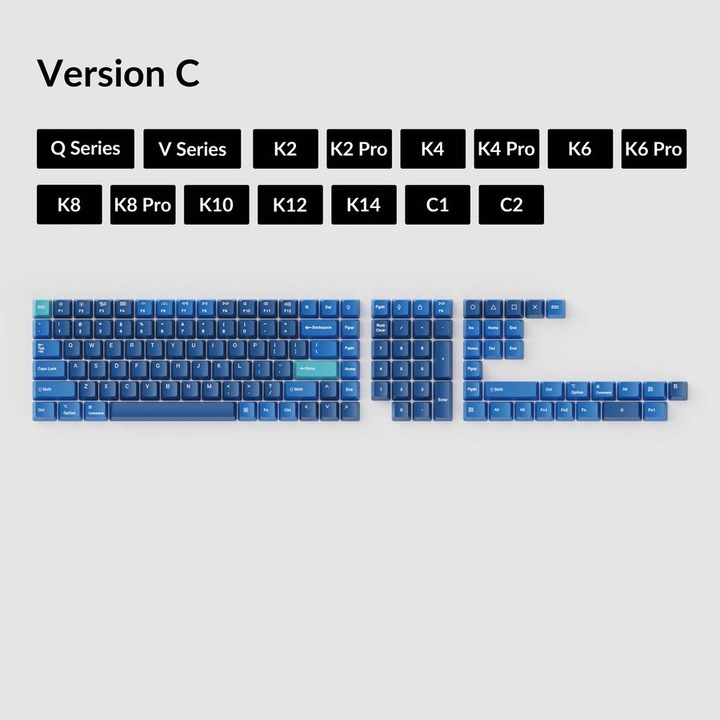 Produktbild Keychron Key DouShot PBT Ocean Full OEM US T2