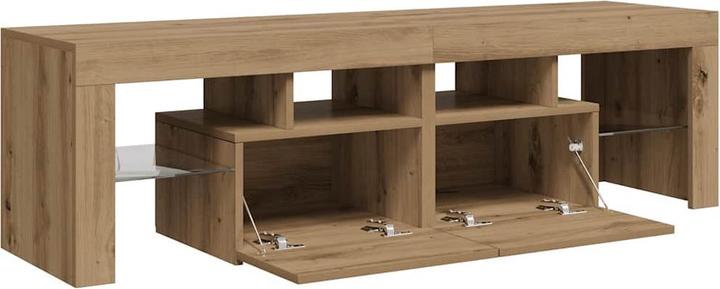 Produktbild VidaXL TV Schrank Lowboard Fernsehschrank Fernsehtisch mit LED Artisan-Eiche