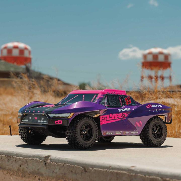 Image du produit Arrma FURY 223S BLX Brushless 1/10 2WD Short Course Truck RTR mit DSC, lila (RTR Prêt à fonctionner)