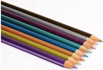 Actual product image Djeco Coloured pencils metallic (Multicoloured, 8 x)