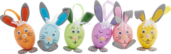 Produktbild VBS Bastelset "Bunte Hasen", 6 Stück