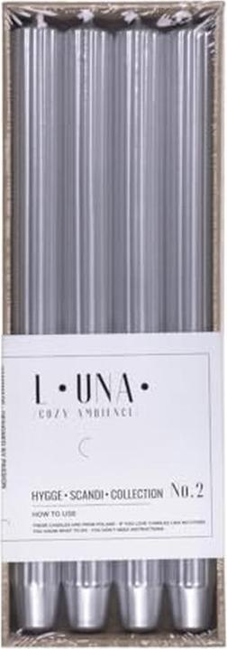 Image du produit Donau Home Bougie de table longue rainurée laquée 4 pcs. (4 pcs)