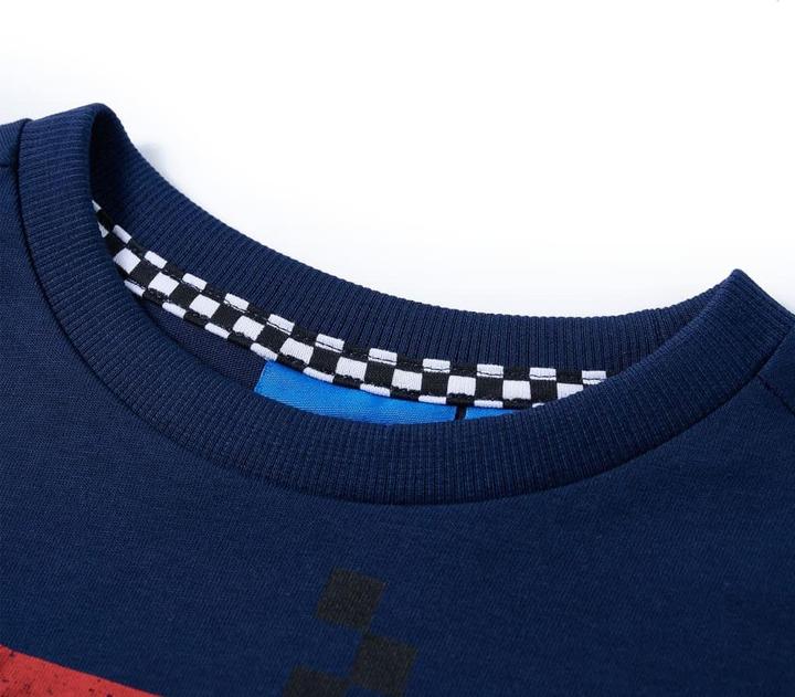 Immagine prodotto vidaXL Camicia da bambino a maniche lunghe blu navy 104,Materiale: 100 (104)