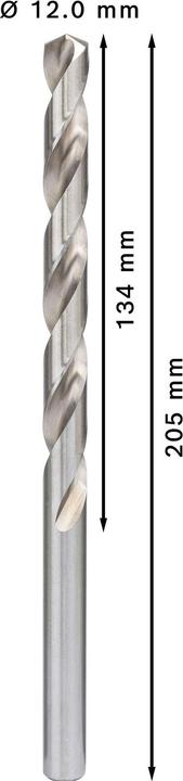 Produktbild Bosch Professional Zubehör PRO Metal HSS-G Spiralbohrer, 12 x 134 x 205 mm (12 mm)