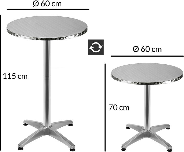 Image du produit Casaria 2x tables hautes pliantes (60 cm)