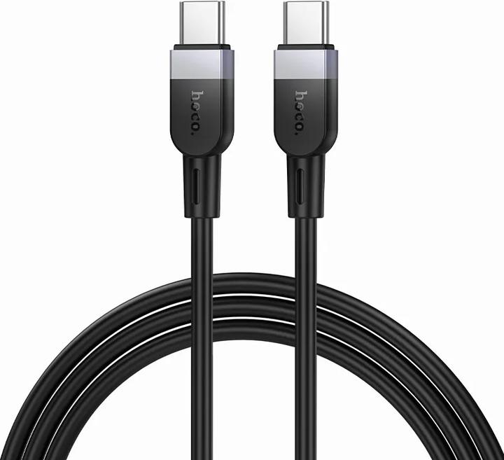 Actual product image Hoco Cable X109 Energy 60W silicone charging data cable C to C(L=1M) Black (1 m, 60 W)