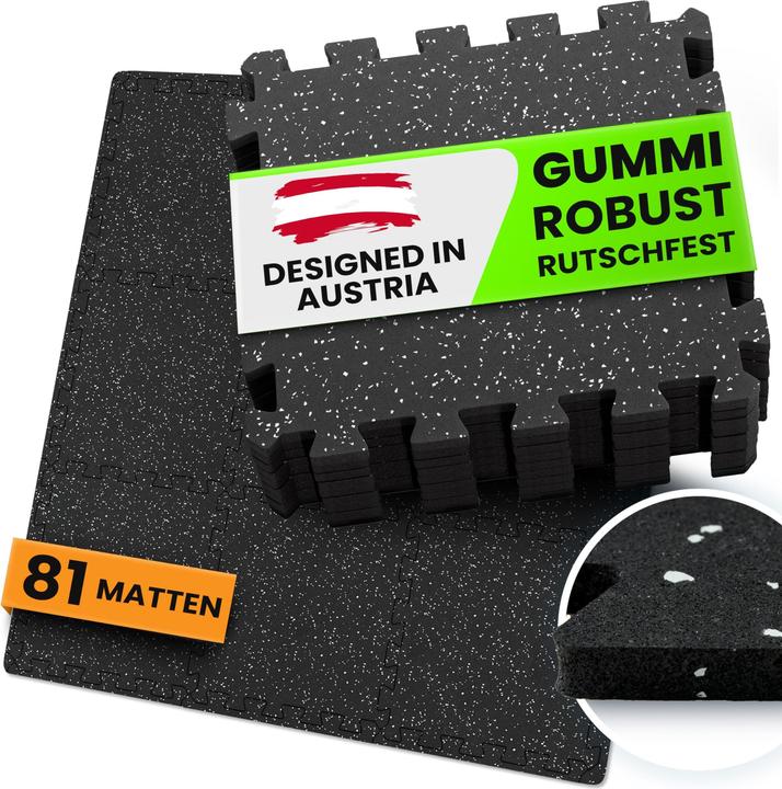 BeMaxx Bodenschutz-Puzzlematte-Set (81 Stück, 7,59 m²) (0.60 cm)