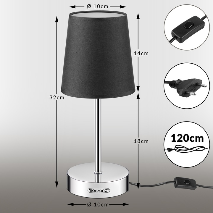 Produktbild Monzana Nachttischlampe (E14)