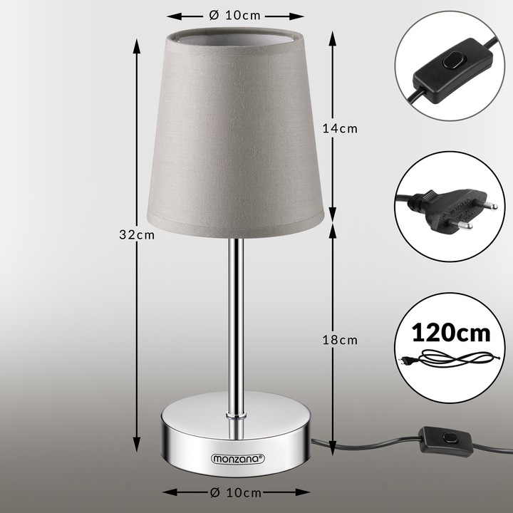 Produktbild Monzana Nachttischlampe (E14)