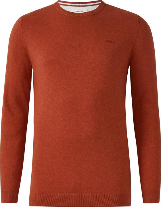 Image du produit s.Oliver Strickpullover Baumwollpullover mit Logo-Stickerei (XXL)