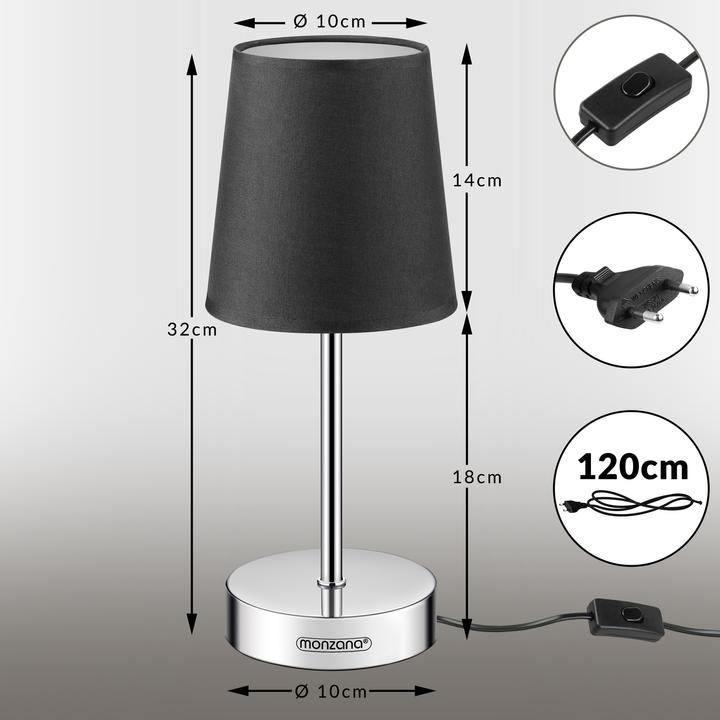 Produktbild Monzana Nachttischlampe (E14)
