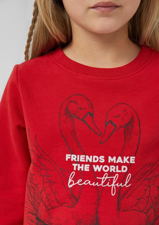 Produktbild s.Oliver Sweatshirt Kuscheliges Sweatshirt mit Glitzerprint (116, 122)