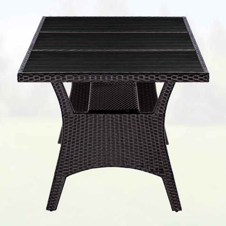 Produktbild Casaria Polyrattan Gartentisch WPC (190 cm)