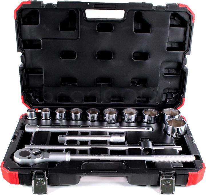 Produktbild Gedore Red red Steckschlüsselsatz, 14-teilig, Mit Umschaltknarre, Ratsche, Steckschlüssel, 3/4" (22 mm, 23 mm, 24 mm, 25 mm, 26 mm, 27 mm, 28 mm, 29 mm, 30 mm, 31 mm, 32 mm, 33 mm, 34 mm, 35 mm, 36 mm, 37 mm, 38 mm, 39 mm, 40 mm, 41 mm, 42 mm, 43 mm, 44 mm, 45 mm, 46 mm, 47 mm, 48 mm, 49 mm, 50 mm)