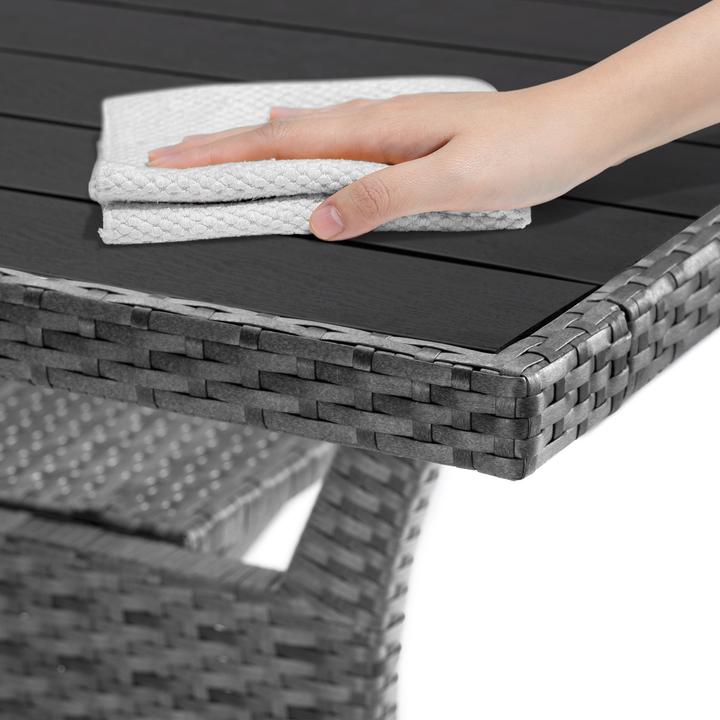 Produktbild Casaria Polyrattan Gartentisch WPC (190 cm)