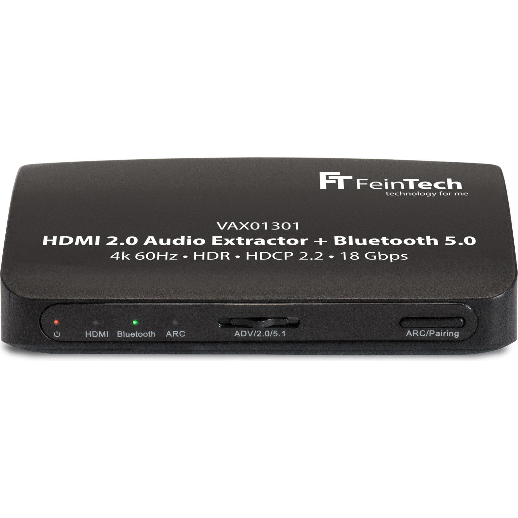 FeinTech VAX01301 HDMI Audio Extractor mit Bluetooth Sender und ARC, Switch box
