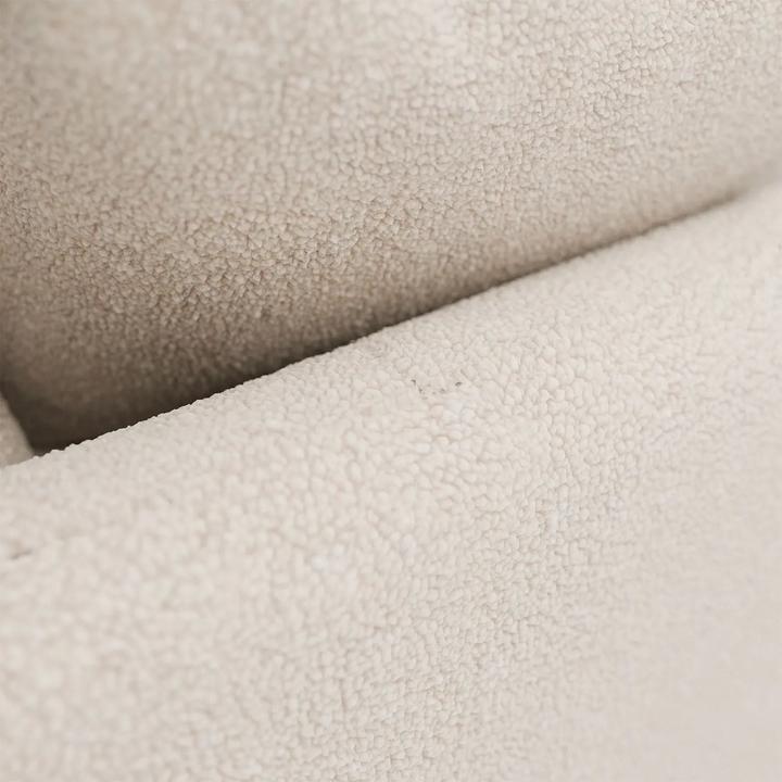 Produktbild Juskys Sofa Tirano mit Ottomane rechts - Bouclé Creme (2-Sitzer)