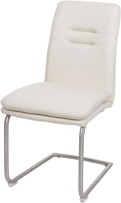 Image du produit Swisshandel24 Lot de 6 chaises de salle à manger HWC-H70, chaise de cuisine à piétement luge, tissu/textile acier