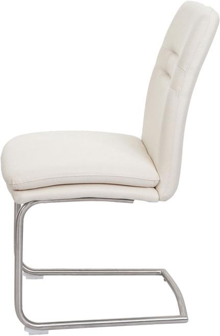 Image du produit Swisshandel24 Lot de 6 chaises de salle à manger HWC-H70, chaise de cuisine à piétement luge, tissu/textile acier