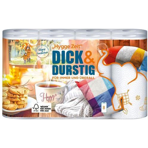 Dick & Durstig Küchentuch, Haushaltspapier, Weiss
