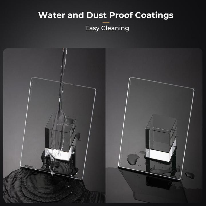 Actual product image K&F Concept Square Film Filter with Matte Box, 4X5.65 in, Thickness 4.0mm, Black Mist 1/4, Coated(NANO-X series) (Neutral density filter, 101.60 mm)