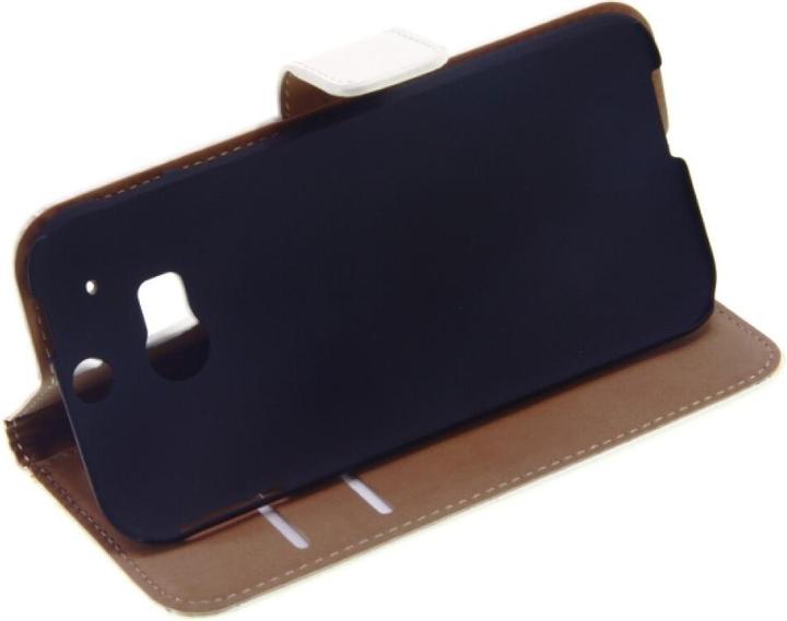 Actual product image OEM Slim Leather Book Case for HTC M8 - white 4250710552771 (HTC One M8s, HTC One (M8))