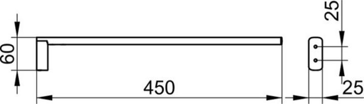 Image du produit Keuco Porte-serviettes EDITION 400 1pc fixe 45cm sans support