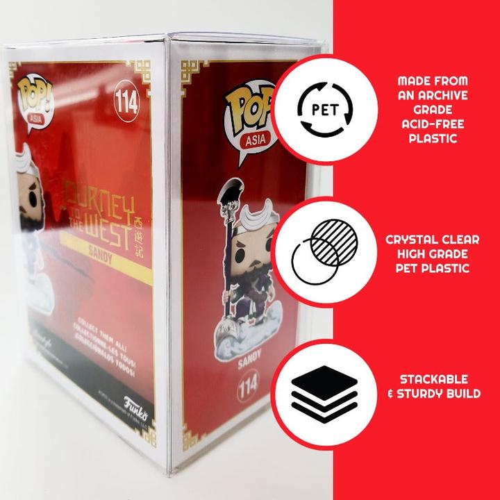 Actual product image Evoretro - Premium Funko Pop Plastic Protector for 10cm 10-Pack