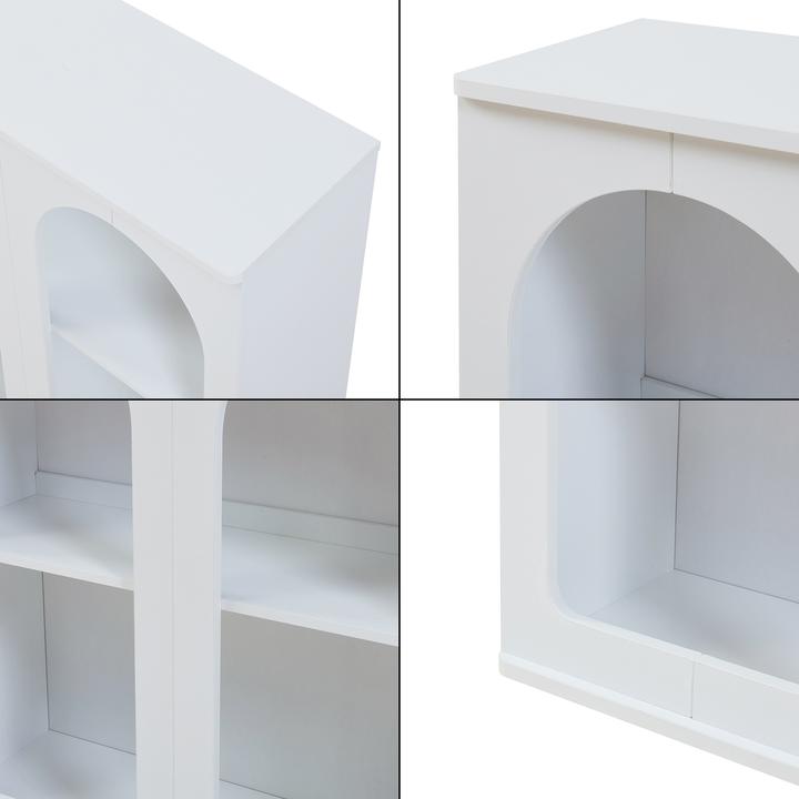 Actual product image En.Casa Sideboard Trorhun 80x30x80 cm Weiss (80 x 30 x 80 cm)