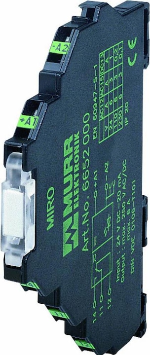 Actual product image Murr Elektronik MIRO TR 5VDC FK Optocoupler module IN: 5.5 VDC - OUT: 48 VDC 2 A 6.2 mm spring clamp terminal block