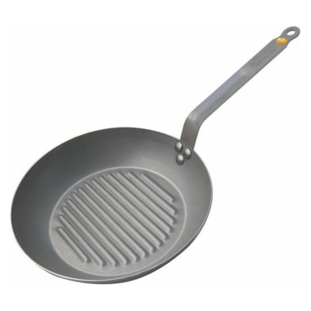 de Buyer Mineral B Element Eisen-Grillpfanne Induktion, Pfanne + Kochtopf, Grau