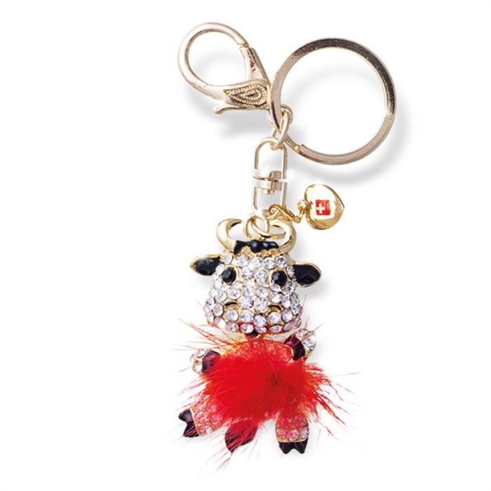 Actual product image TopSpirit Keychain cow with rhinestone
