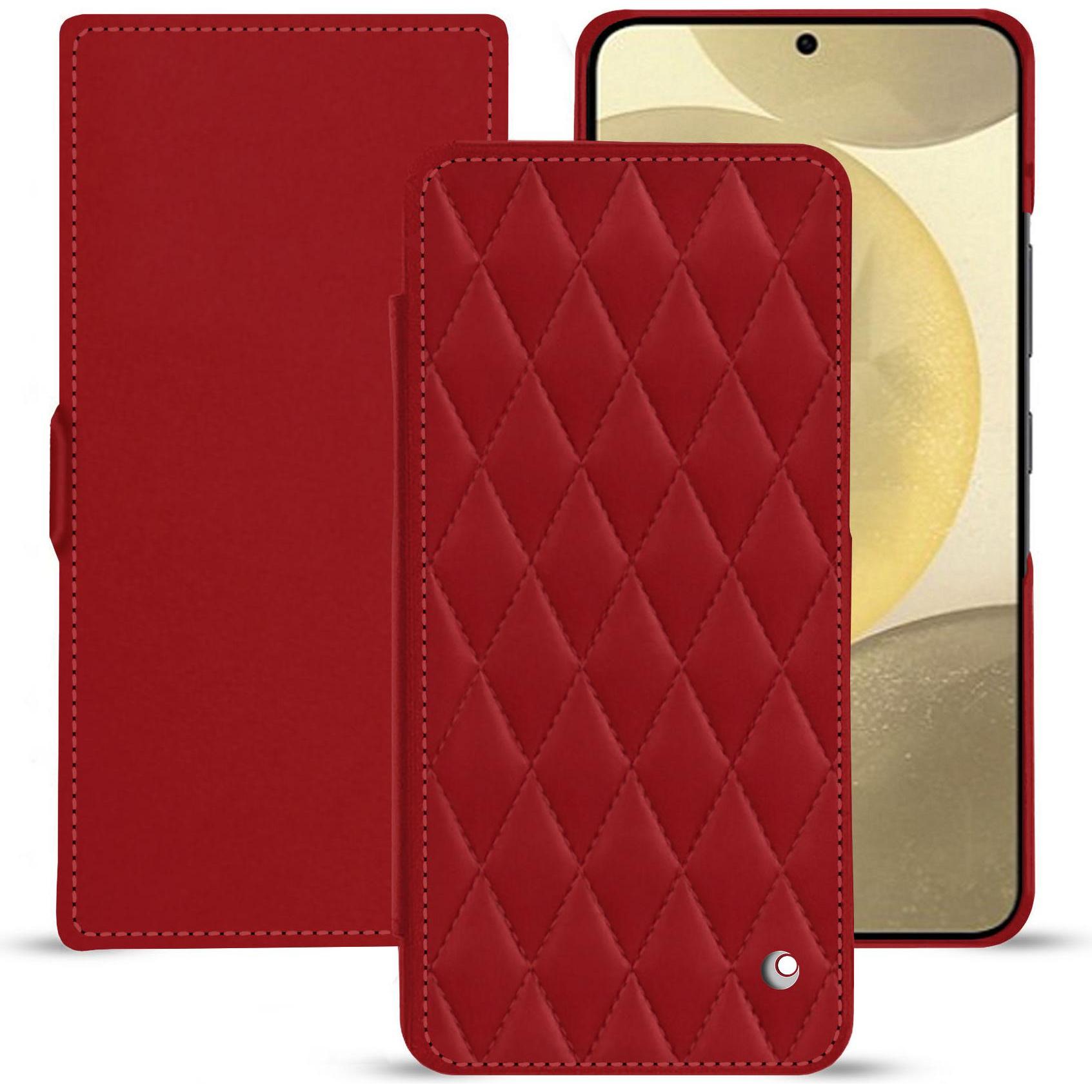 Noreve Lederschutzhülle horizontal (Samsung Galaxy S24+), Smartphone Hülle, Rot