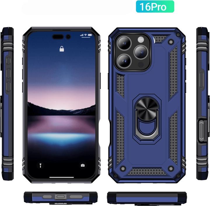 Actual product image Cover-Discount iPhone 16 Pro - Robust back cover with kickstand (Apple iPhone 16 Pro)