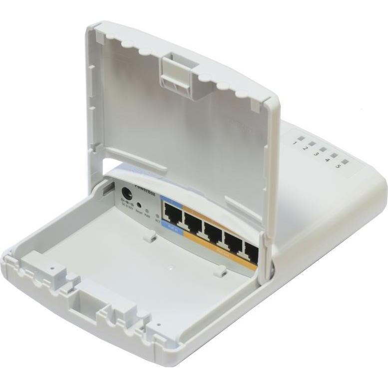 Thumbnail - MikroTik MT RB750P-PBR2 PowerBox Outdoor 5x Ethernet-Port-Router mit PoE-Ausgang 6V-30V, Router, Weiss