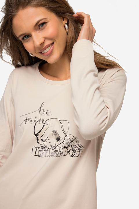 Immagine prodotto Laurasøn T-shirt con orso polare e regali, scollo a girocollo e maniche lunghe (L)