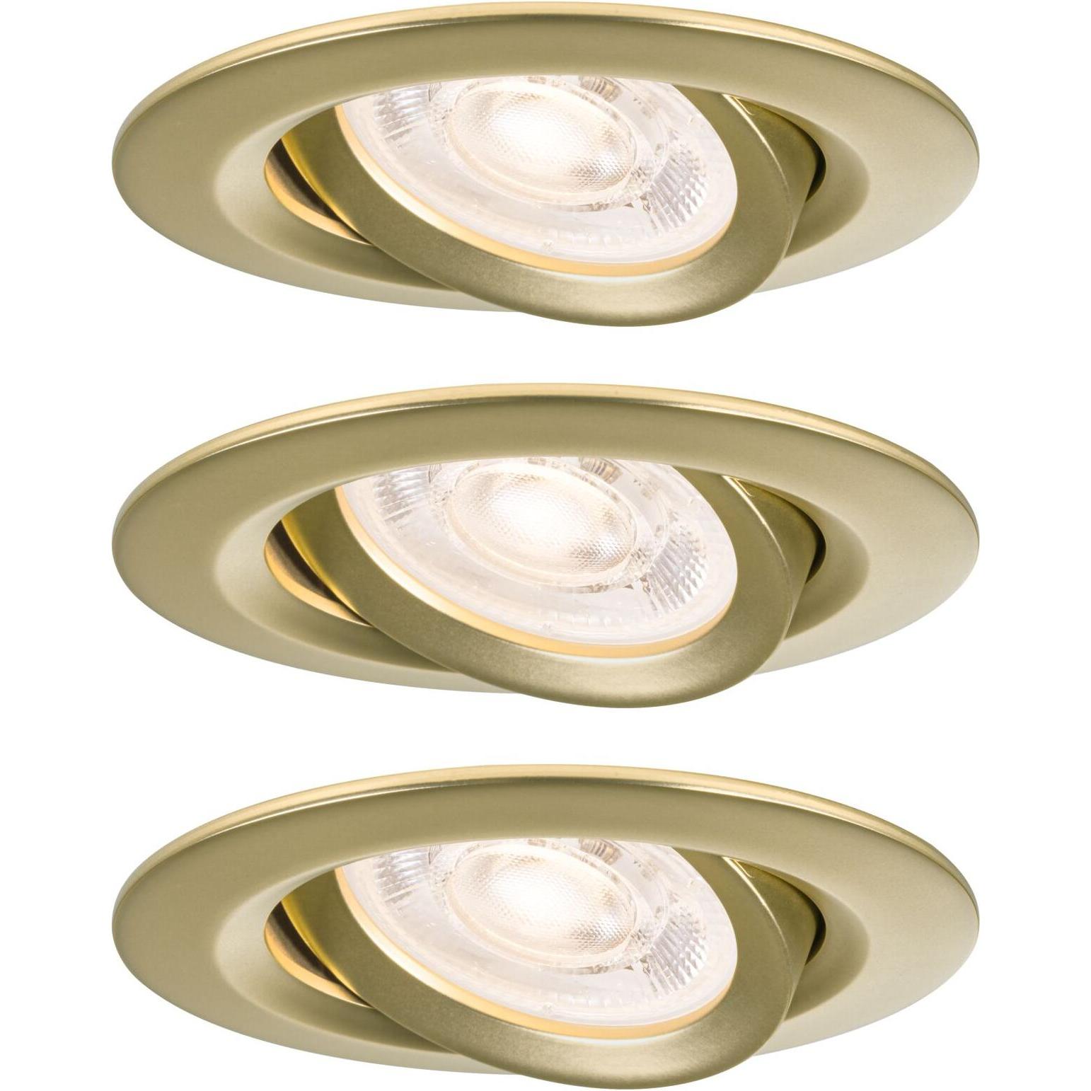 Paulmann, Applique + Plafoniera, 92419 Nova LED-Einbauleuchte GU10 4.9 W Gold (matt) (550 lm, GU10)