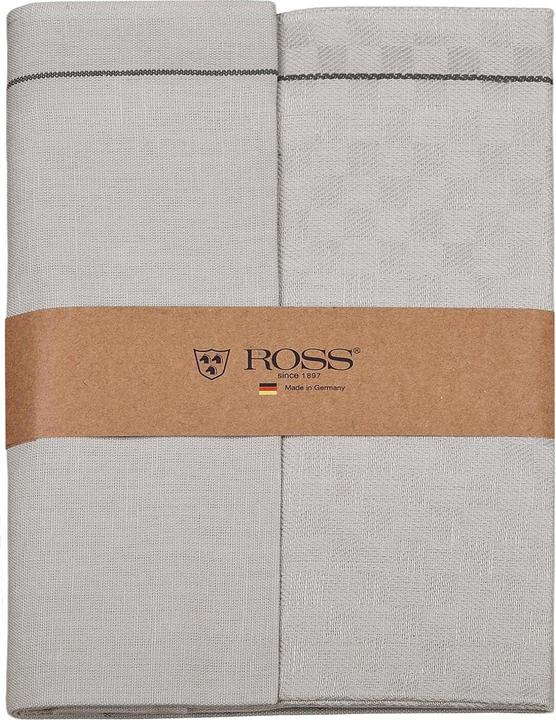 Ross 2er Pack Zwirn Halbleinen Geschirrtücher Karofond (50 x 70 cm)