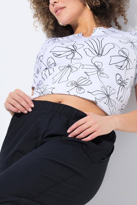 Produktbild Ulla Popken 7/8-Chinohose Ruby, Elastikbund, weites, gerades Bein (62)