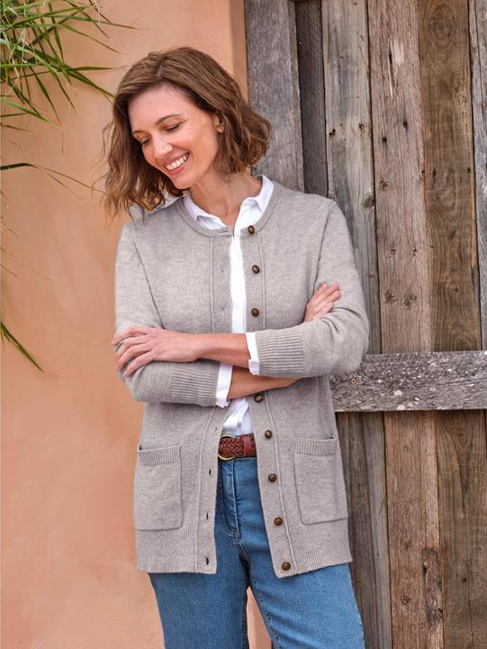 Produktbild Woolovers Strickjacke Rundhalsausschnitt Schafwolle (M)